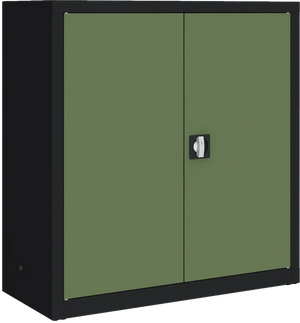 Metalinė dokumentų spinta Classic 1040x1000x435 mm – juodas / žalias