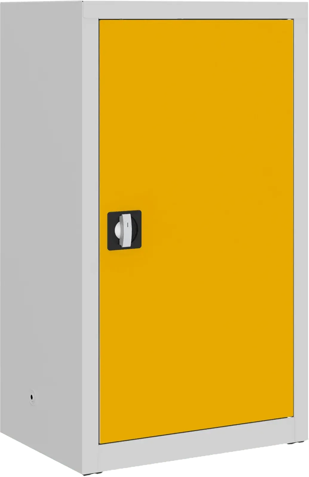 Metalinė dokumentų spinta Classic 1040x600x435 mm – šviesiai pilkas / geltonos