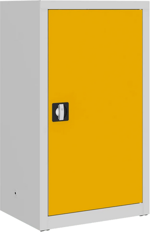 Metalinė dokumentų spinta Classic 1040x600x435 mm – šviesiai pilkas / geltonos