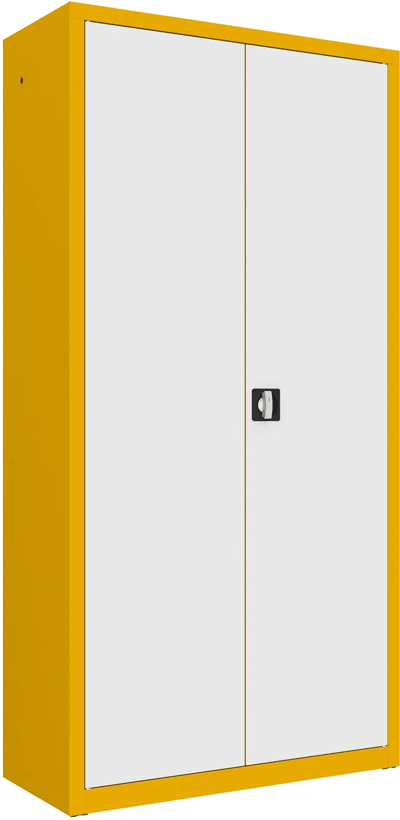 Metalinė dokumentų spinta Classic 1990x1000x435 mm – geltona / balta