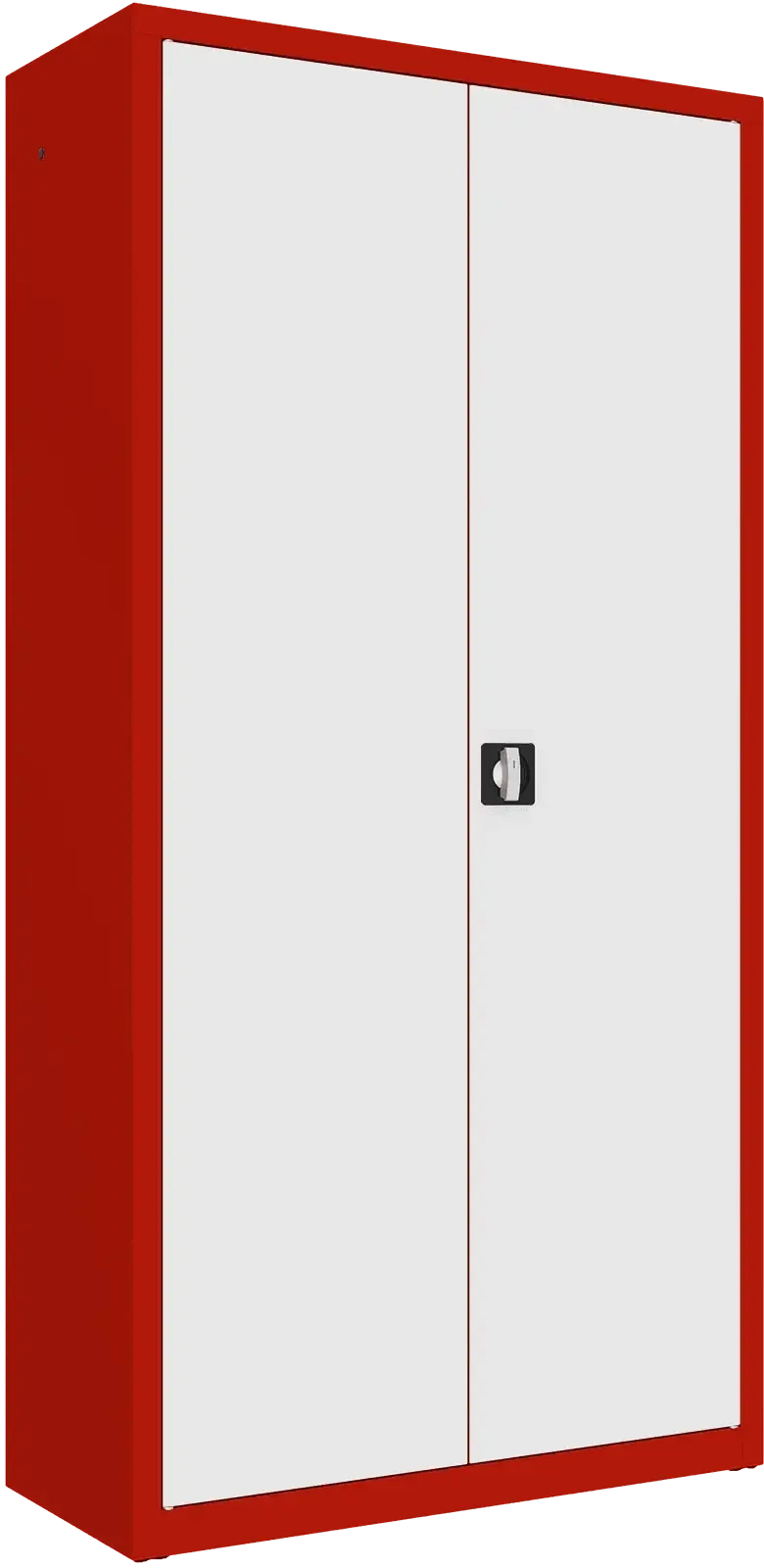 Metalinė dokumentų spinta Classic 1990x1000x435 mm – raudona / balta
