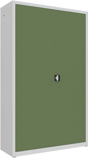 Metalinė dokumentų spinta Classic 1990x1200x435 mm – šviesiai pilkas / žalios