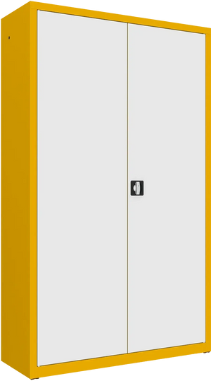 Metalinė dokumentų spinta Classic 1990x1200x435 mm – geltonas / baltos