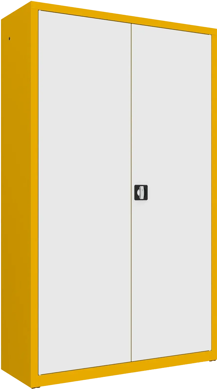 Metalinė dokumentų spinta Classic 1990x1200x435 mm – geltonas / baltos