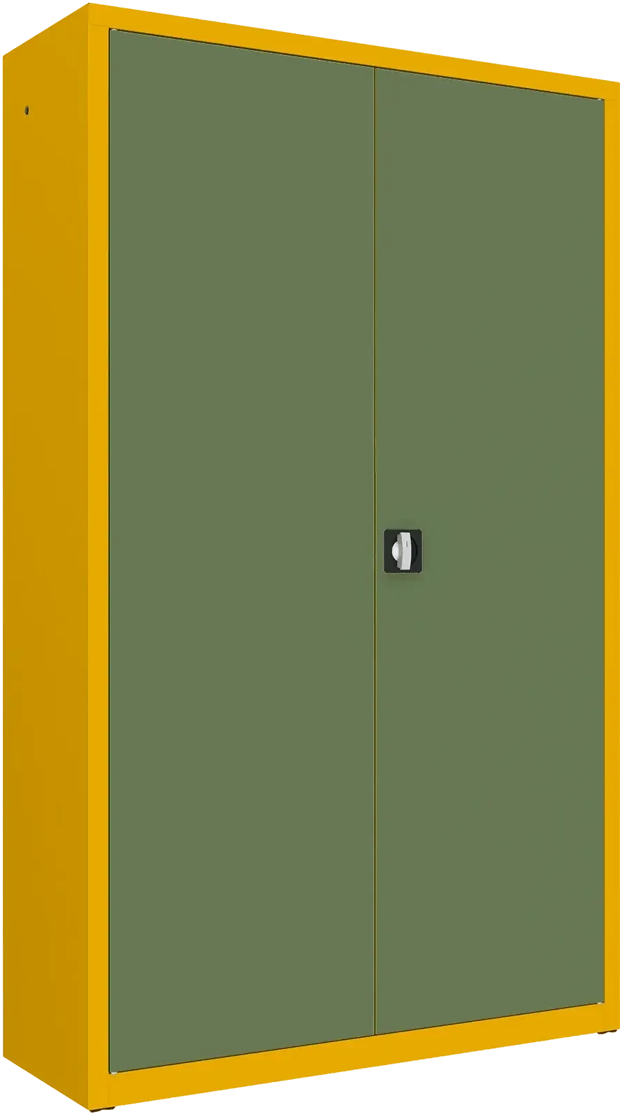 Metalinė dokumentų spinta Classic 1990x1200x435 mm – geltonas / žalios