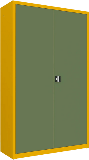Metalinė dokumentų spinta Classic 1990x1200x435 mm – geltonas / žalios