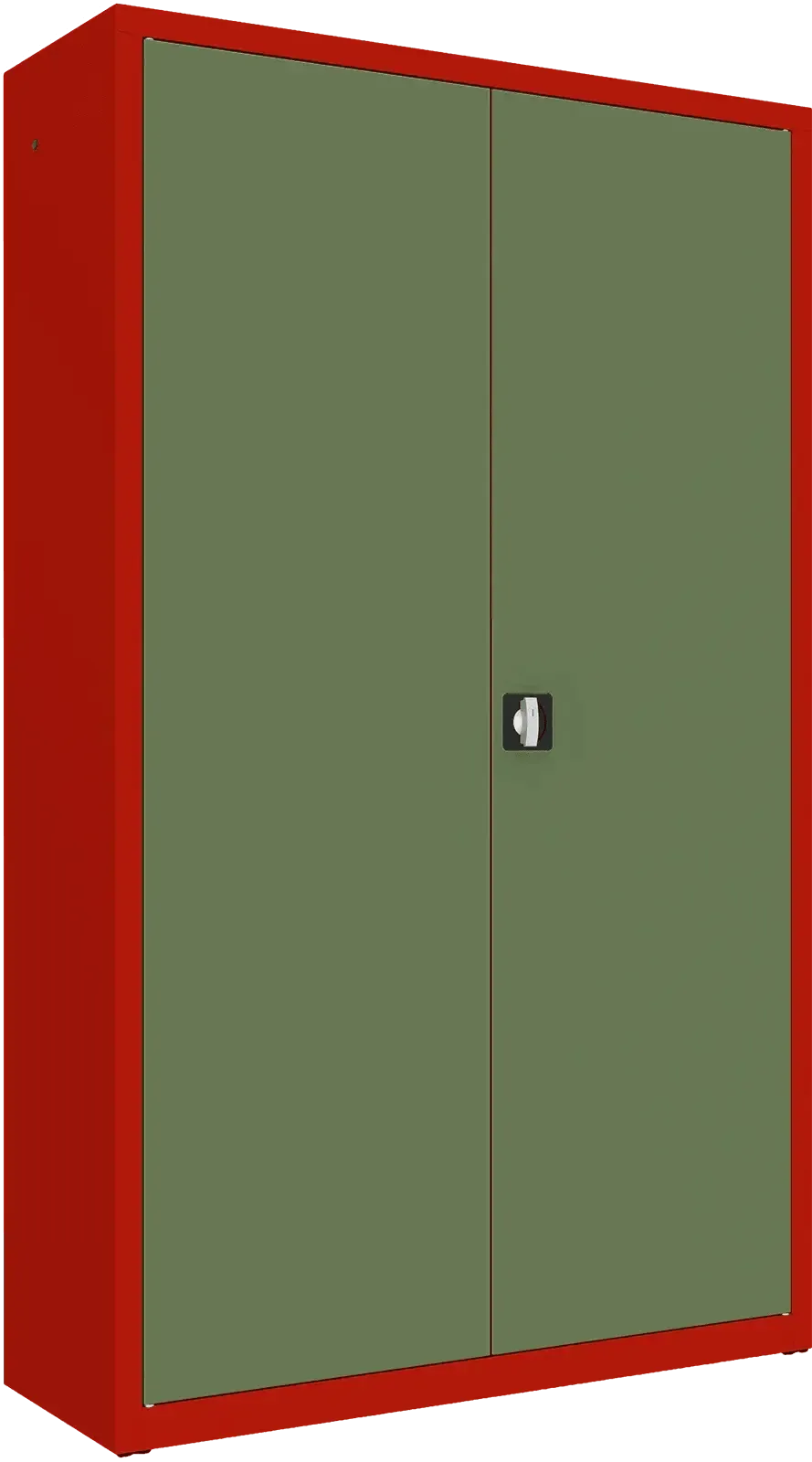 Metalinė dokumentų spinta Classic 1990x1200x435 mm – raudonas / žalios