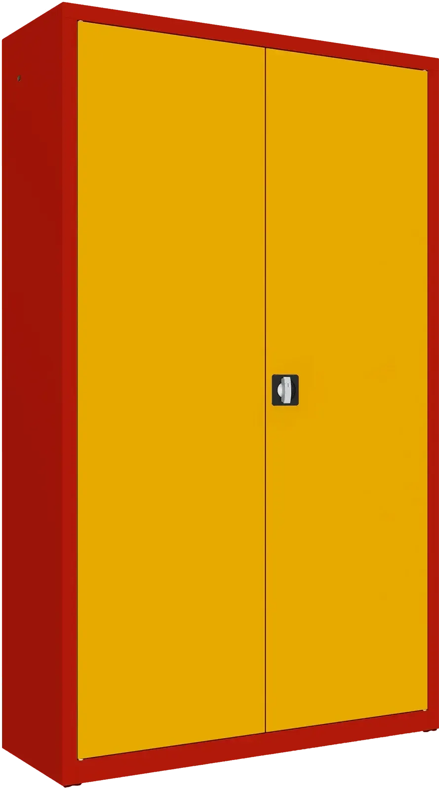Metalinė dokumentų spinta Classic 1990x1200x435 mm – raudonas / geltonos