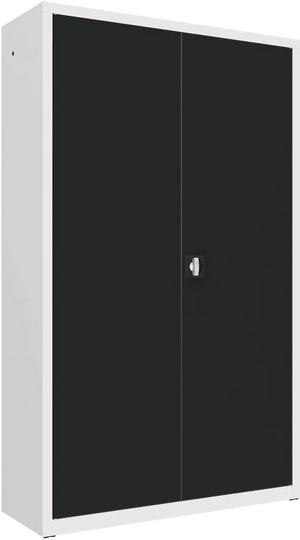 Metalinė dokumentų spinta Classic 1990x1200x435 mm – baltas / juodos