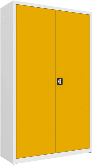 Metalinė dokumentų spinta Classic 1990x1200x435 mm – baltas / geltonos