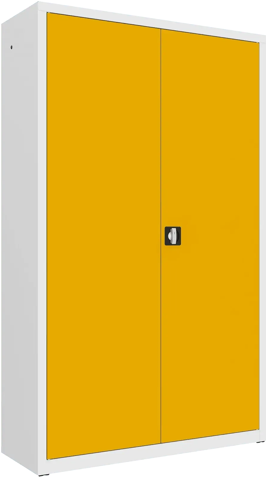 Metalinė dokumentų spinta Classic 1990x1200x435 mm – baltas / geltonos