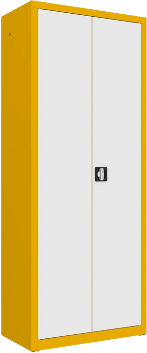 Metalinė dokumentų spinta Classic 1990x800x435 mm – geltona / balta