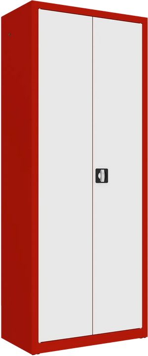 Metalinė dokumentų spinta Classic 1990x800x435 mm – raudona / balta