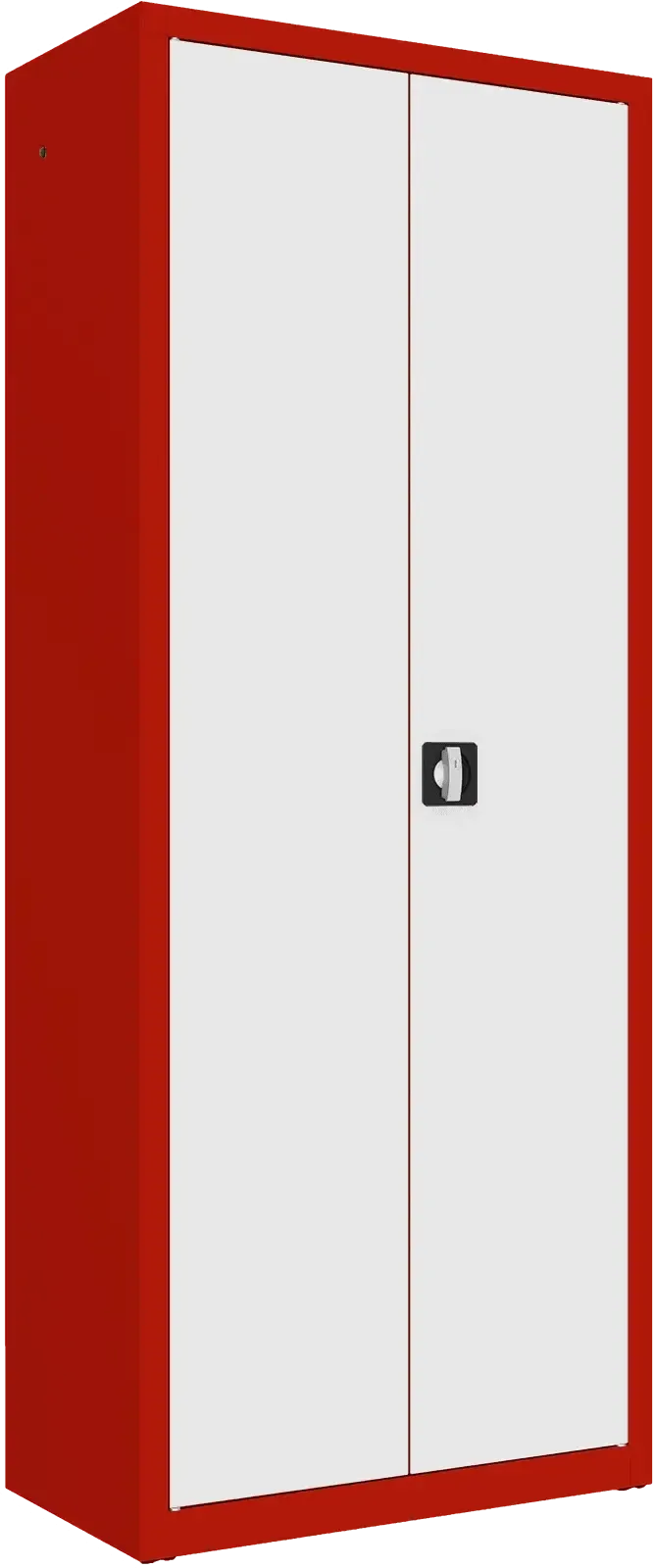 Metalinė dokumentų spinta Classic 1990x800x435 mm – raudona / balta