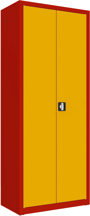 Metalinė dokumentų spinta Classic 1990x800x435 mm – raudona / geltona