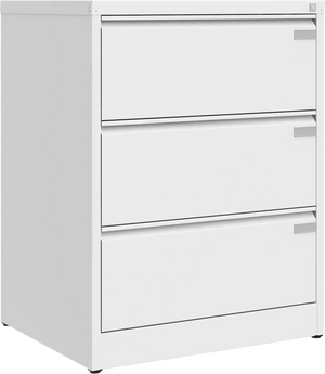 Metalinė kartotekos spinta Archive, 1007x775x633 mm, A4 formatui – balta / balta