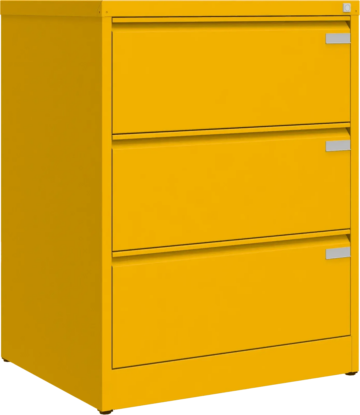 Metalinė kartotekos spinta Archive, 1007x775x633 mm, A4 formatui – geltona / geltona