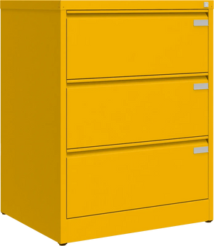 Metalinė kartotekos spinta Archive, 1007x775x633 mm, A4 formatui – geltona / geltona