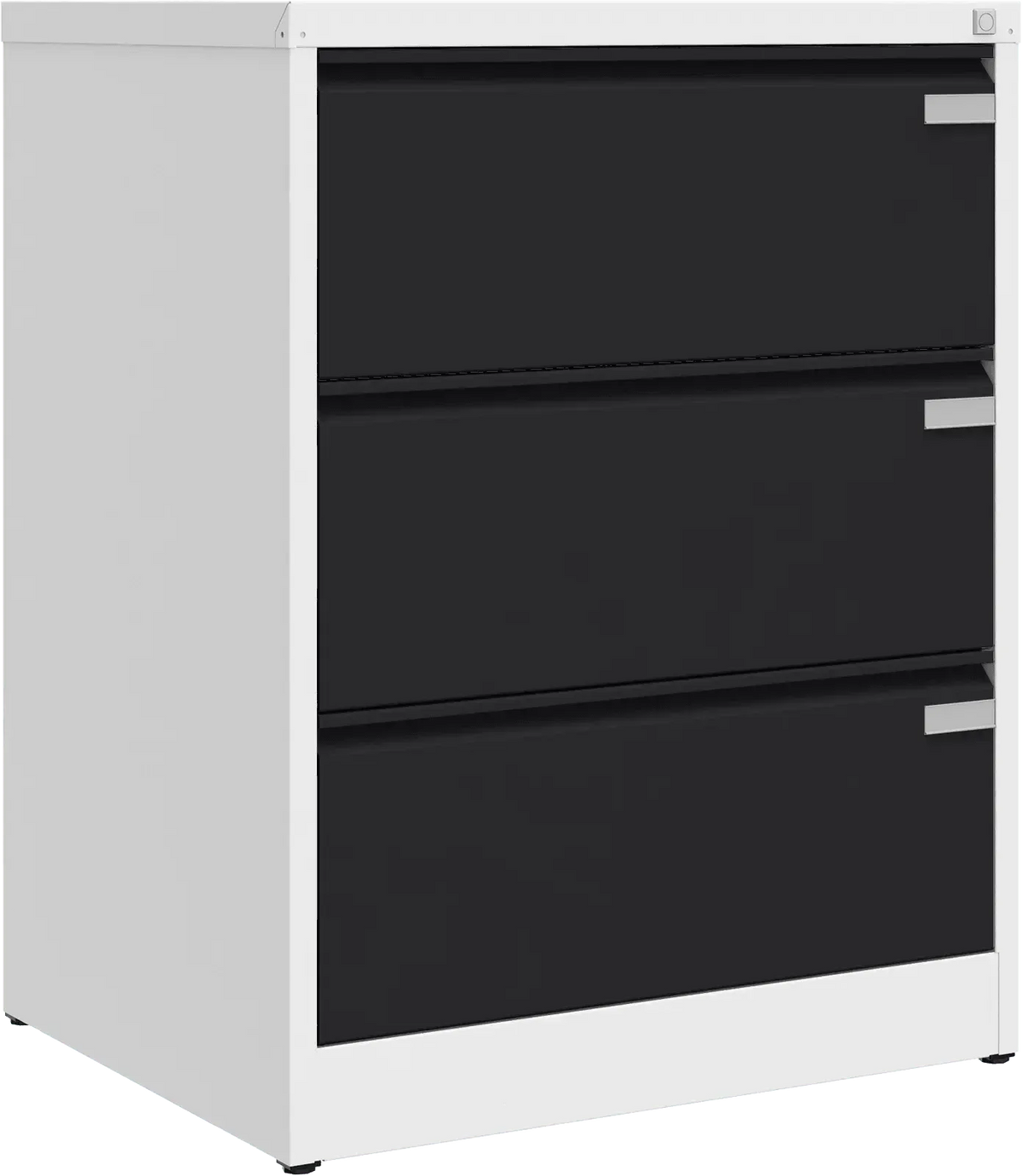 Metalinė kartotekos spinta Archive, 1007x775x633 mm, A4 formatui – balta / juoda
