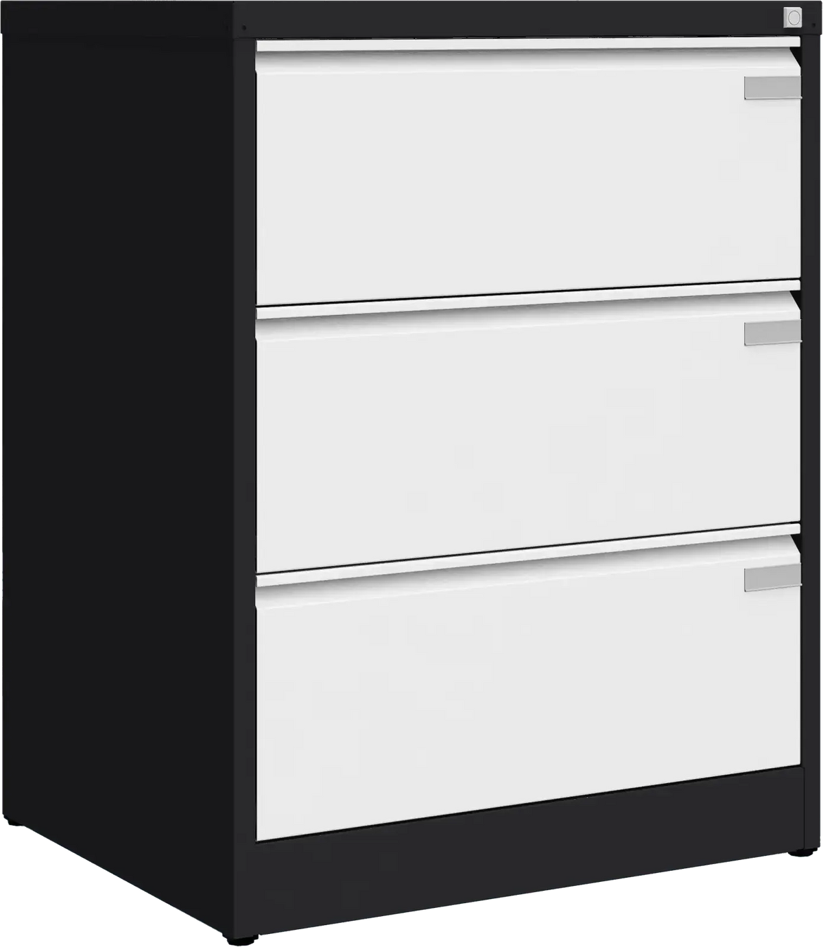 Metalinė kartotekos spinta Archive, 1007x775x633 mm, A4 formatui – juoda / balta