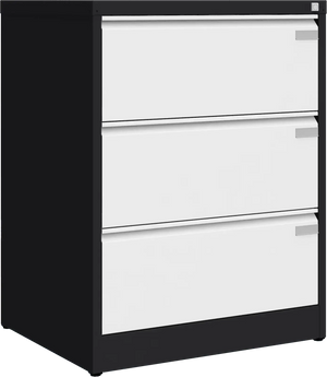 Metalinė kartotekos spinta Archive, 1007x775x633 mm, A4 formatui – juoda / balta