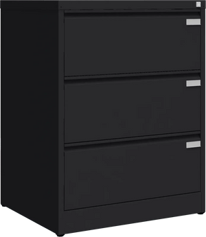 Metalinė kartotekos spinta Archive, 1007x775x633 mm, A4 formatui – juoda / juoda