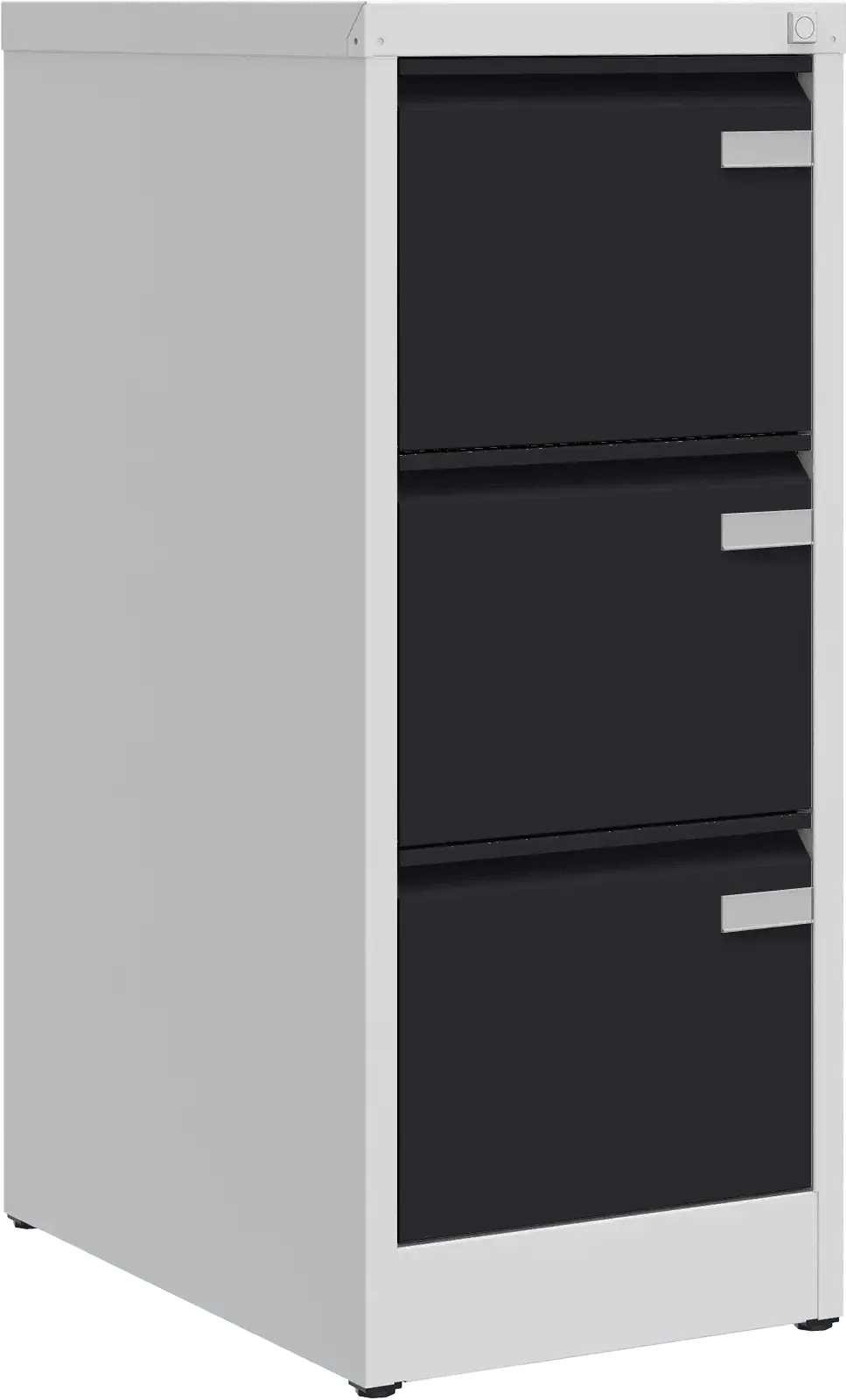 Metalinė dokumentų spinta Archive, 1008x415x633 mm, A4 formatui – šviesiai pilka / juoda