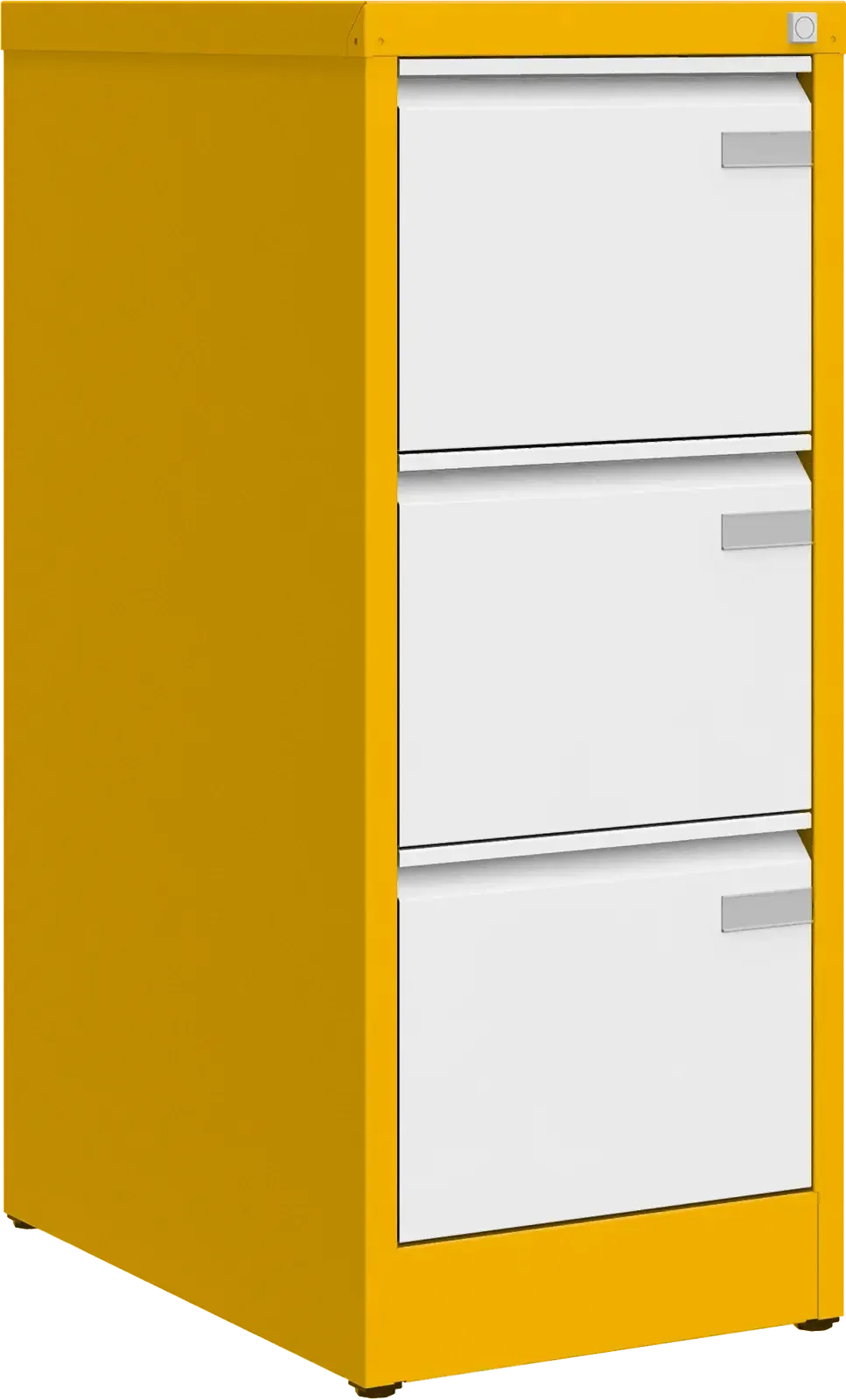 Metalinė dokumentų spinta Archive, 1008x415x633 mm, A4 formatui – geltona / balta