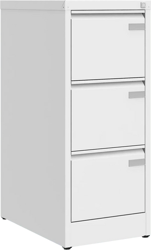 Metalinė dokumentų spinta Archive, 1008x415x633 mm, A4 formatui – balta / balta