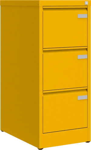 Metalinė dokumentų spinta Archive, 1008x415x633 mm, A4 formatui – geltona / geltona