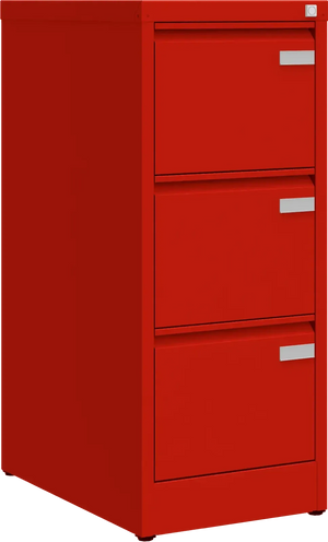 Metalinė dokumentų spinta Archive, 1008x415x633 mm, A4 formatui – raudona / raudona