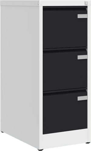 Metalinė dokumentų spinta Archive, 1008x415x633 mm, A4 formatui – balta / juoda