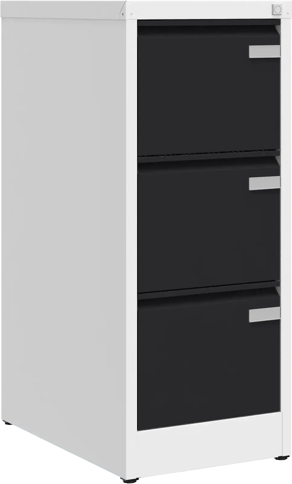 Metalinė dokumentų spinta Archive, 1008x415x633 mm, A4 formatui – balta / juoda