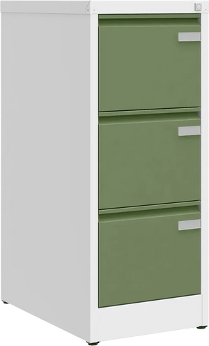 Metalinė dokumentų spinta Archive, 1008x415x633 mm, A4 formatui – balta / žalia