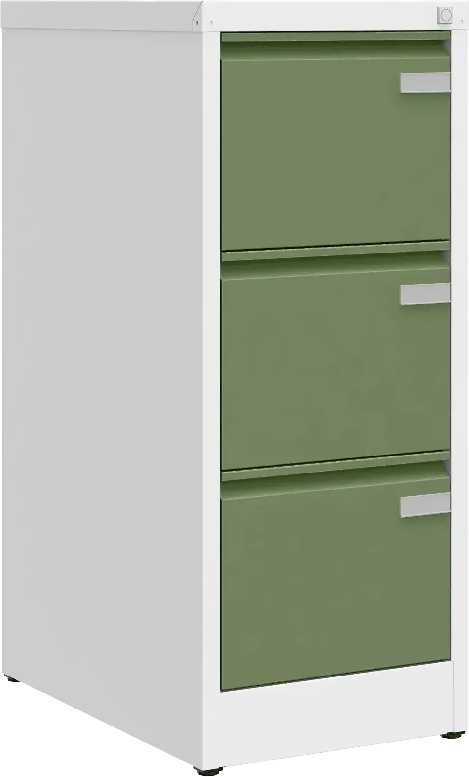Metalinė dokumentų spinta Archive, 1008x415x633 mm, A4 formatui – balta / žalia