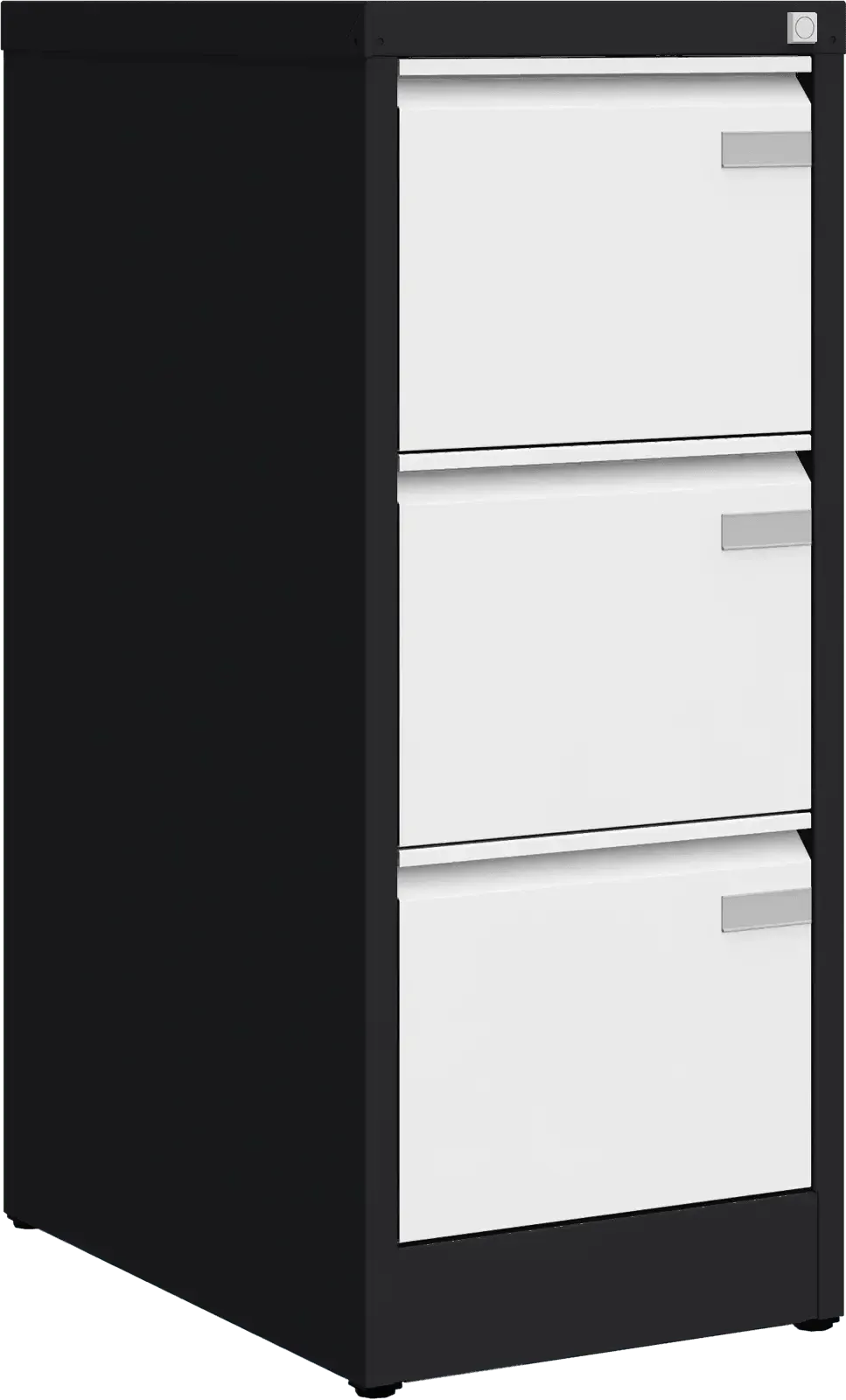 Metalinė dokumentų spinta Archive, 1008x415x633 mm, A4 formatui – juoda / balta