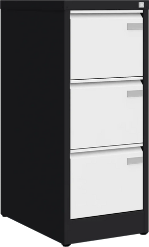 Metalinė dokumentų spinta Archive, 1008x415x633 mm, A4 formatui – juoda / balta