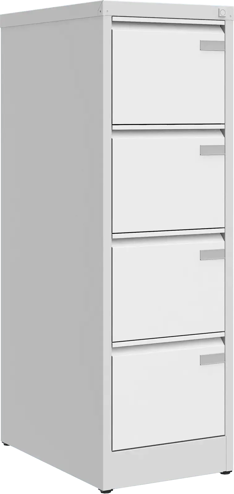 Metalinė dokumentų spinta Archive, 1292x415x633 mm, A4 formatui – šviesiai pilka / balta