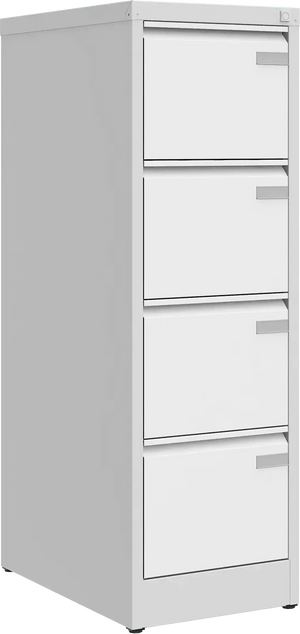 Metalinė dokumentų spinta Archive, 1292x415x633 mm, A4 formatui – šviesiai pilka / balta