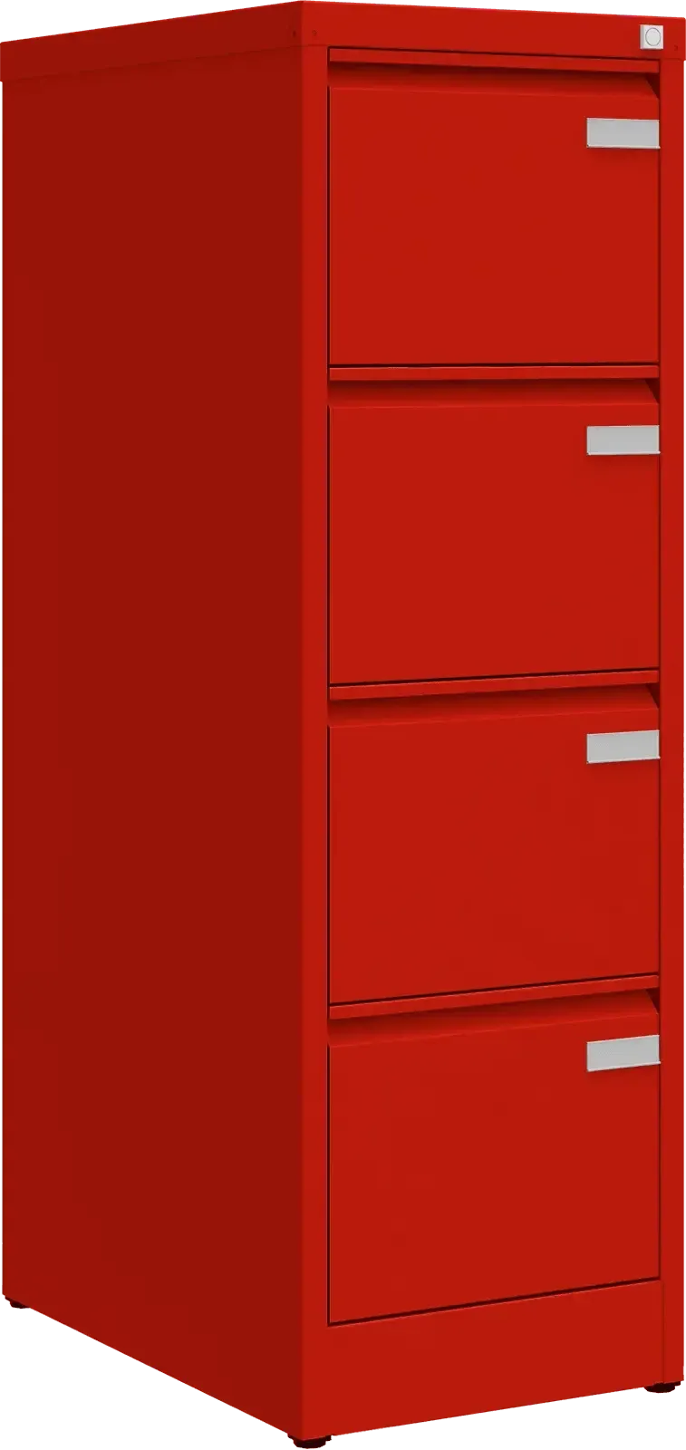 Metalinė dokumentų spinta Archive, 1292x415x633 mm, A4 formatui – raudona / raudona