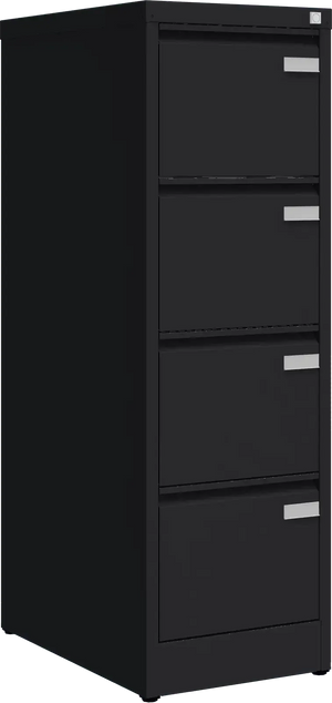 Metalinė dokumentų spinta Archive, 1292x415x633 mm, A4 formatui – juoda / juoda
