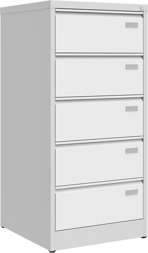 Metalinė dokumentų spinta Archive, 1292x608x633 mm, B5 formatui – šviesiai pilka / balta