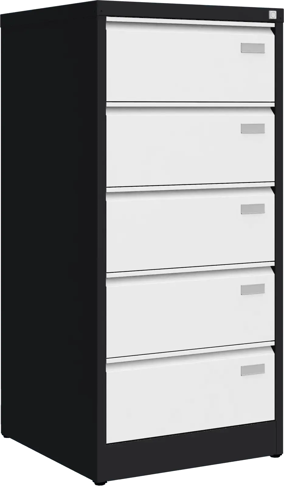 Metalinė dokumentų spinta Archive, 1292x608x633 mm, B5 formatui – juoda / balta