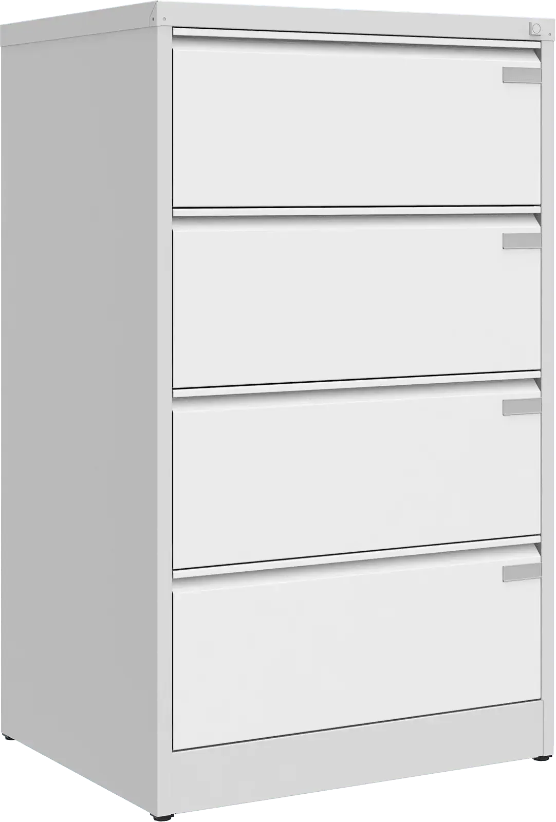 Metalinė kartotekos spinta Archive, 1292x775x633 mm, A4 formatui – šviesiai pilka / balta
