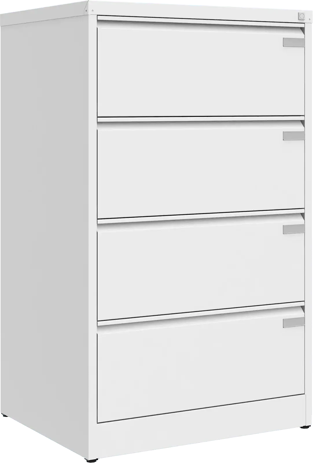 Metalinė kartotekos spinta Archive, 1292x775x633 mm, A4 formatui – balta / balta