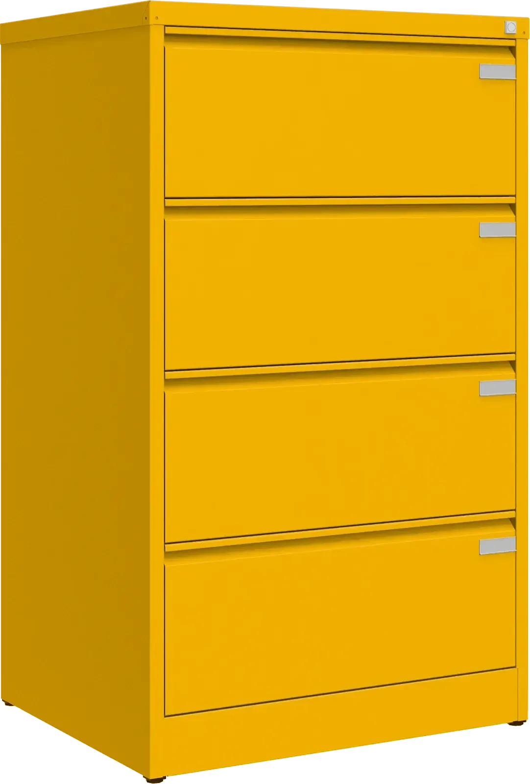 Metalinė kartotekos spinta Archive, 1292x775x633 mm, A4 formatui – geltona / geltona
