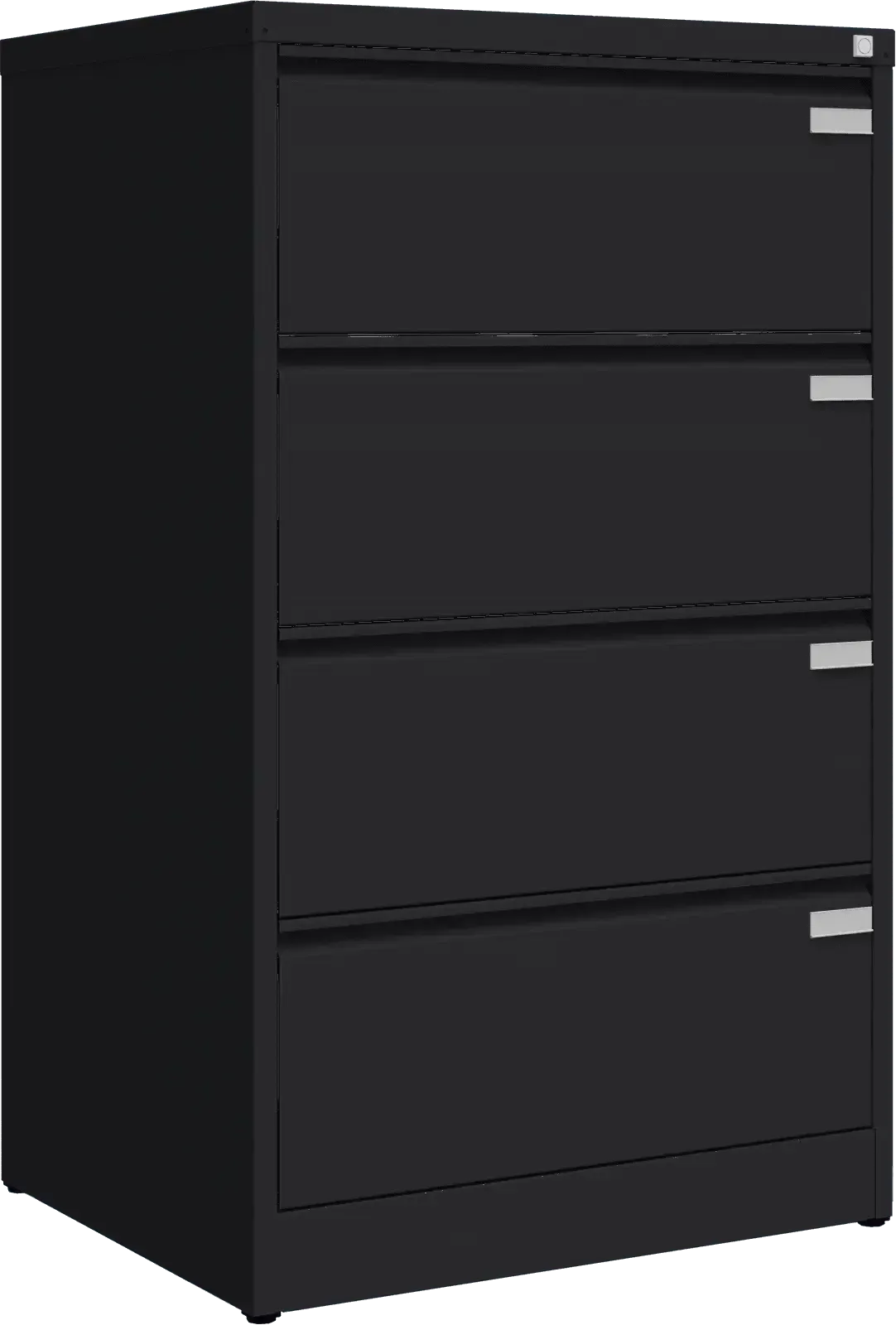 Metalinė kartotekos spinta Archive, 1292x775x633 mm, A4 formatui – juoda / juoda