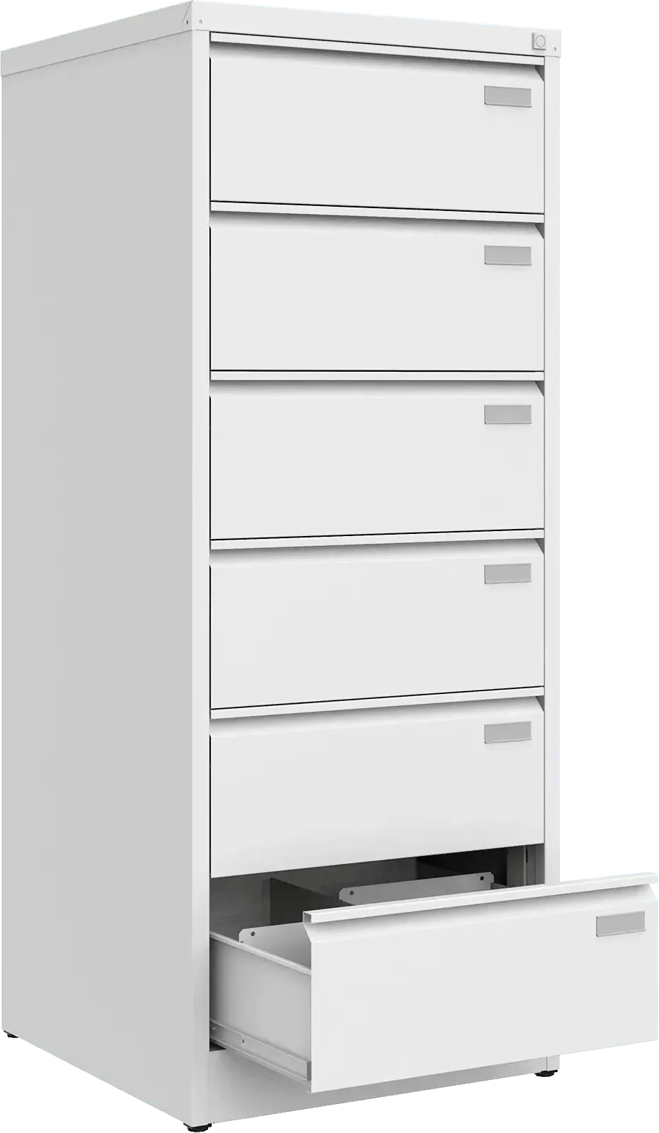 Metalinė kartotekos spinta Archive, 1518x608x633 mm, B5 formatui – balta / balta