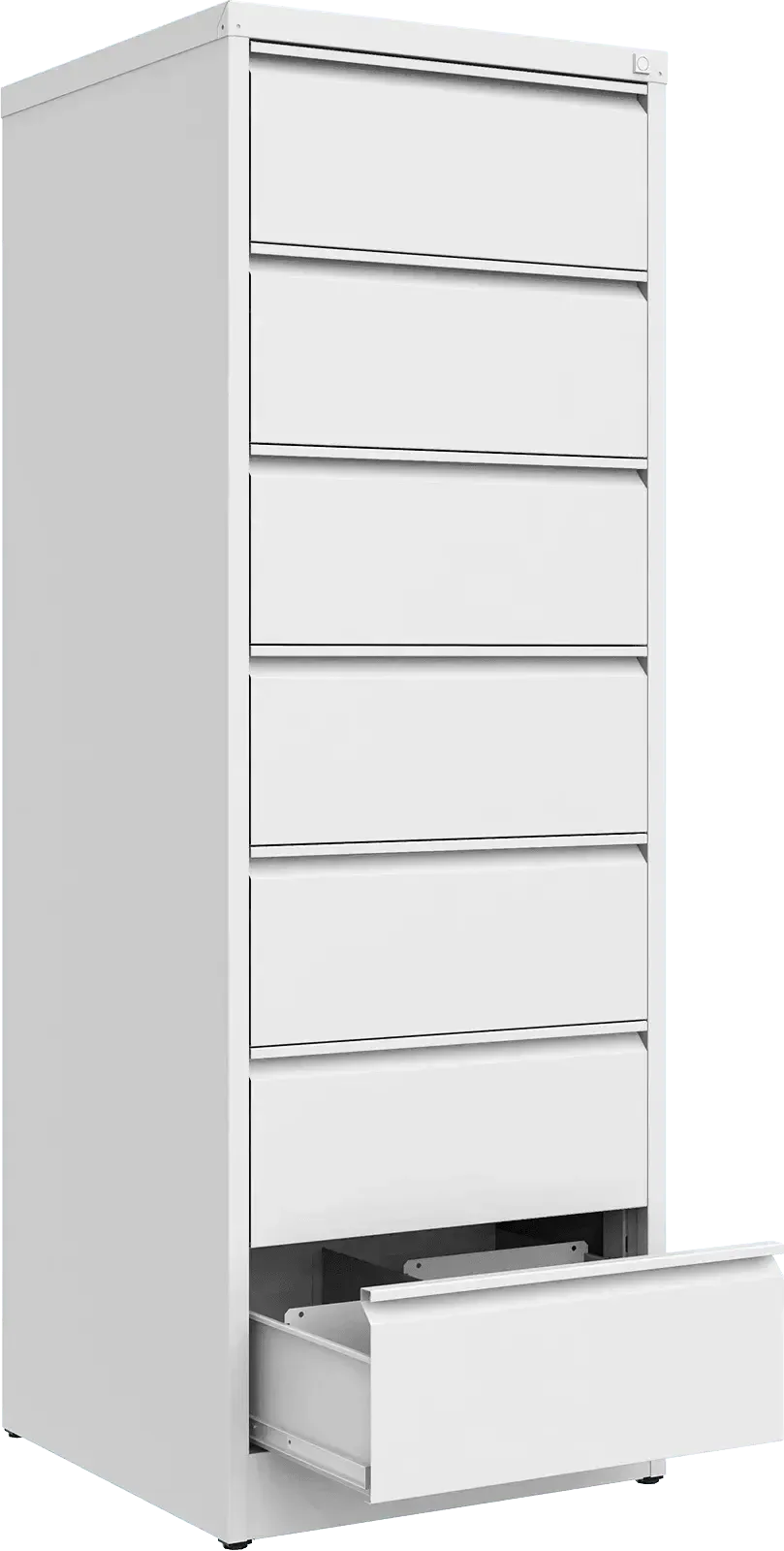Metalinė dokumentų spinta Archive, 1748x608x633 mm, B5 formatui – balta / balta