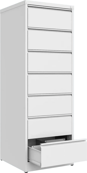 Metalinė dokumentų spinta Archive, 1748x608x633 mm, B5 formatui – balta / balta
